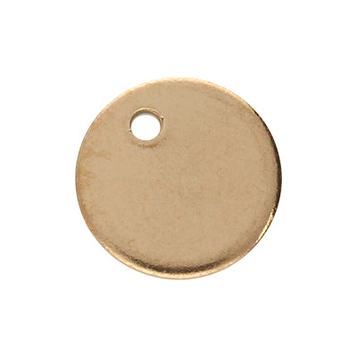 Plättchen rund Edelstahl rosegold Durchmesser 10 mm