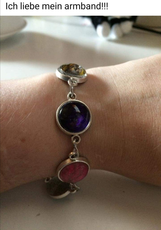Charms-Armband mit eingearbeitetem Fell & Asche