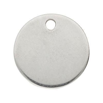 Plättchen rund Edelstahl Durchmesser 12 mm