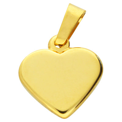 Herz Edelstahl gold Durchmesser 23 x 22 x 4 mm