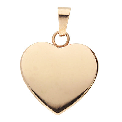 Herz Edelstahl rosegold Durchmesser 23 x 22 x 4 mm