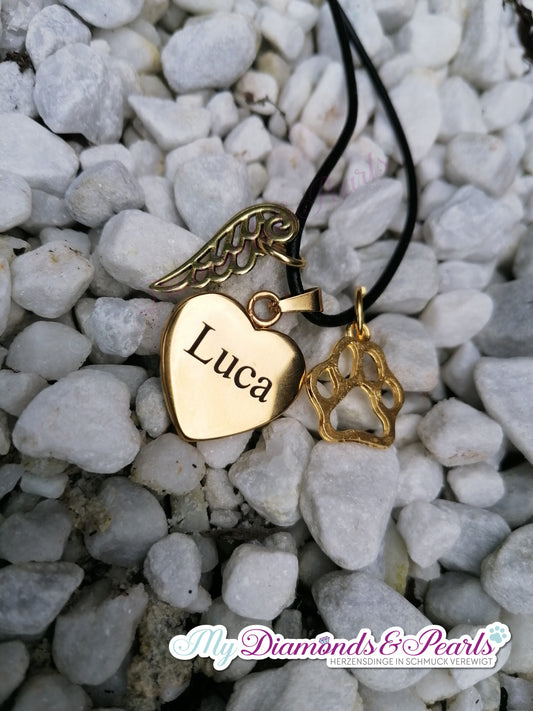 Herz Edelstahl gold Durchmesser 23 x 22 x 4 mm