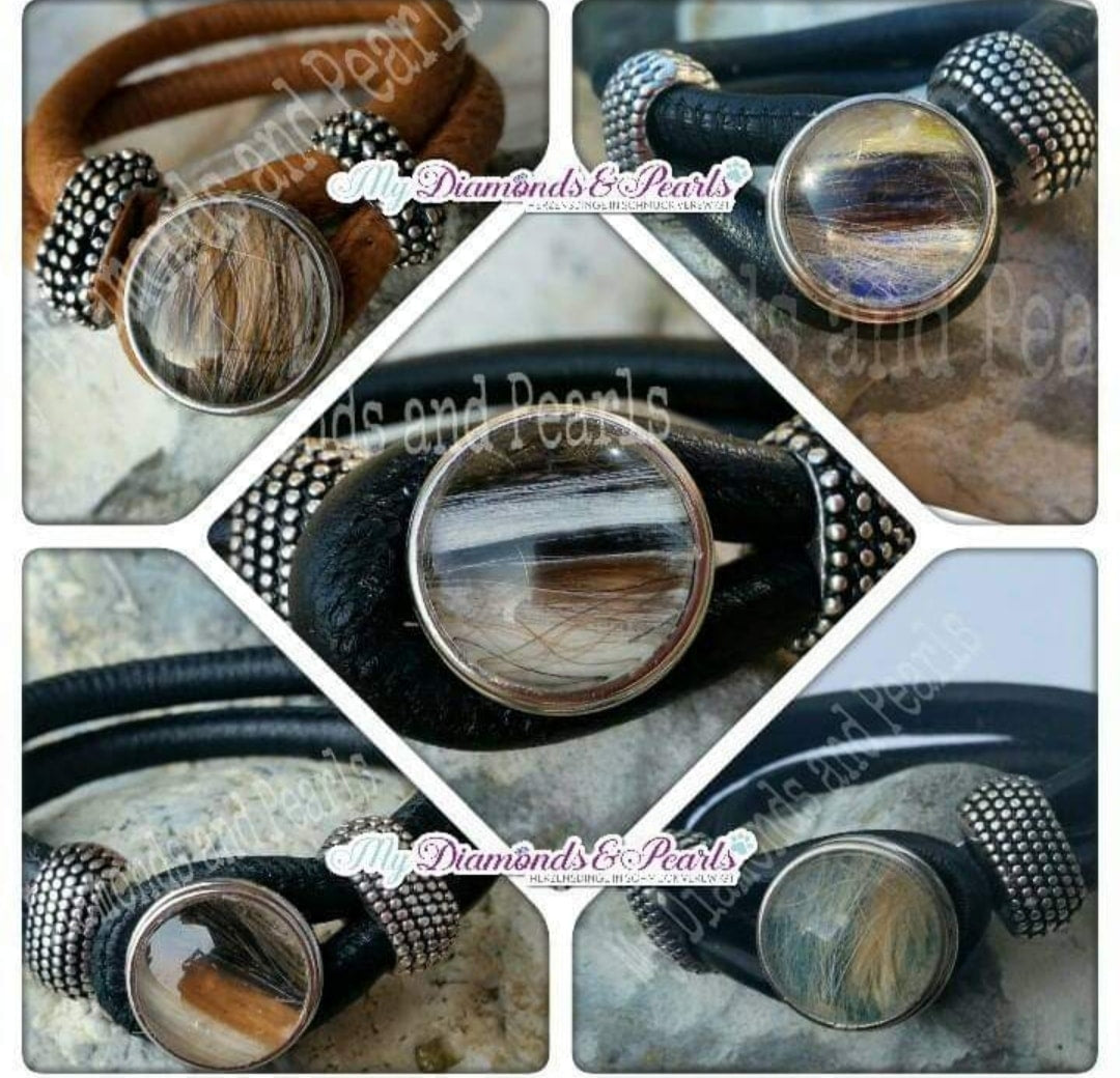 Armband aus Lederimitat 6mm