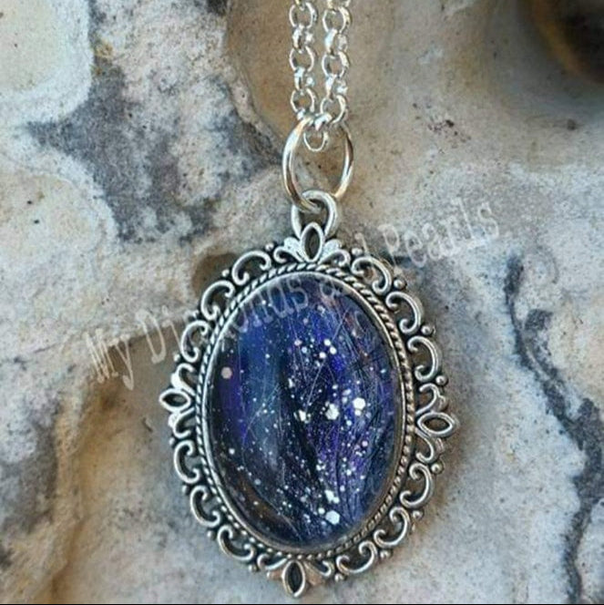 Cabochon-Kette, oval