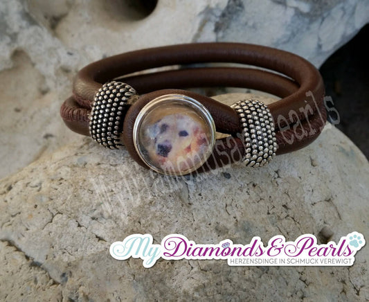 Armband aus Lederimitat 6mm