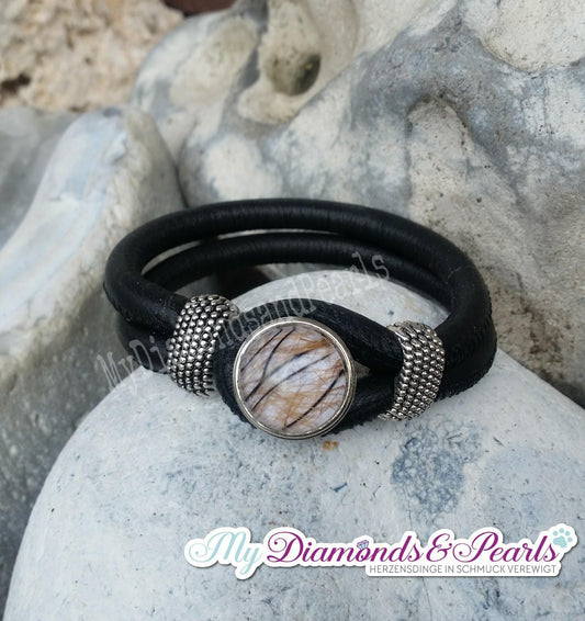 Armband aus Lederimitat 6mm